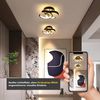oyajia Deckenleuchte Schwarz LED Deckenleuchte, 6W LED Decklampe 600lm, 3-Farbige Dimmbar, LED fest integriert, Kaltweiß/Naturweiß/Warmweiß, Deckenlampe Durchmesser 25cm,für Schlafzimmer Flur Küche Balkon Bild 2