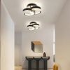 oyajia Deckenleuchte Schwarz LED Deckenleuchte, 6W LED Decklampe 600lm, 3-Farbige Dimmbar, LED fest integriert, Kaltweiß/Naturweiß/Warmweiß, Deckenlampe Durchmesser 25cm,für Schlafzimmer Flur Küche Balkon Bild 3