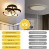 oyajia Deckenleuchte Schwarz LED Deckenleuchte, 6W LED Decklampe 600lm, 3-Farbige Dimmbar, LED fest integriert, Kaltweiß/Naturweiß/Warmweiß, Deckenlampe Durchmesser 25cm,für Schlafzimmer Flur Küche Balkon Bild 4