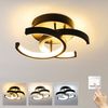 oyajia Deckenleuchte Schwarz LED Deckenleuchte, 6W LED Decklampe 600lm, 3-Farbige Dimmbar, LED fest integriert, Kaltweiß/Naturweiß/Warmweiß, Deckenlampe Durchmesser 25cm,für Schlafzimmer Flur Küche Balkon Bild 5