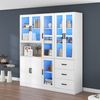 REDOM Vitrine Mit LED-Beleuchtung, stabiler Konstruktion (Buffet Hochschrank, großzügiger Stauraum) modernes Design,180 cm lang, 8 Türen Bild 4