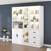 REDOM Vitrine Mit LED-Beleuchtung, stabiler Konstruktion (Buffet Hochschrank, großzügiger Stauraum) modernes Design,180 cm lang, 8 Türen Bild 2