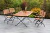 Schlossgarten Gartenmöbel Set 5tlg, 4 Klappsessel, Klapptisch 160 x 90 cm, Flachstahl/Eukalyptus Bild 1