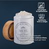 KHG Vorratsdose für Mehl aus Steinzeug mit Akazienholz‑Deckel – im Landhausstil, Steingut, Aufbewahrungsdose für Mehl – schützt Aroma da luftdicht verschließbar Bild 4