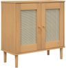 vidaXL Sideboard SENJA Rattan-Optik Braun 80x35x80 cm Kiefernholz 358031 Bild 2