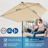 easy_maxx EASYmaxx Sonnenschirm halbrund, 270 x 140 x 235 cm , Braun/Beauty Bild 3