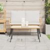 vidaXL Couchtisch Braun und Schwarz 90 x 45 x 43 cm Poly-Rattan 4108268 Bild 4