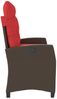 vidaXL Gartenbank Verstellbar mit Kissen Braun Poly Rattan 368232 Bild 4