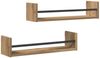 vidaXL Wandregal Wandmontiert 2 pcs Artisan-Eiche 60 x 16 x 14 cm 869083 Bild 2