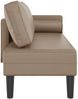 vuidaXL Chaiselongue mit Kissen Cappuccino Kunstleder, 116,5 x 62 x 57,5 cm Bild 4
