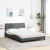 vidaXL Bett mit Matratze "Hanko" Dunkelgrau 140x200 cm Stoff 3310532 Bild 3