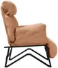 ML-DESIGN Loungesessel Wohnzimmersessel mit Armlehnen Fußablage Seitentaschen Lesesessel, Braun Sessel Fernsehsessel verstellbar Relaxsessel Leinen Ruhesessel Bild 3