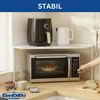 DanDiBo Mikrowellenregal Eckregal Küche Stehend Arbeitsplatte 72x72 cm Weiß 2 Stufig 96689 Mikrowellen Regal Küchenregal Microwave Shelf Bild 4