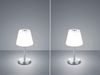 2er SET LED Tischlampen Silber matt mit Glaslampenschirm Weiß, Höhe 29cm Bild 3