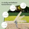 SONGMICS Sonnenliege klappbar, belastbar bis 110 kg, verstellbare Sonnenblende, Rückenlehne, beige Bild 4