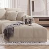 Polsterhocker XXL für Big-Sofa 120x120, Federkern Polstersitz in Cord Beige Grau Bild 2