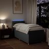 vidaXL Boxspringbett mit Matratze Dunkelgrau 80x200 cm Stoff 3288815 Bild 5
