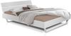 Möbel-Eins LUKY Kufenbett mit Kopfteil, Material Massivholz, Fichte massiv, Kufen weiß weiss 200x220 cm Bild 5
