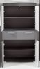 Trendteam 'Amanda' Midischrank, Holz, 132 x 31 x 73 cm, Grau Hochglanz Bild 5