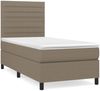 vidaXL Boxspringbett mit Matratze Taupe 80x200 cm Stoff 3141813 Bild 2