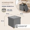 CASARIA® Sitzhocker mit Stauraum, Samt, anthrazit Bild 3