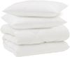 vidaXL Winterbettdecke mit Kissen 3 pcs Weiß Mikrofaser 3377788 Bild 2