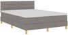 vidaXL LED Boxspringbett mit LED-Lichtleisten Taupe 140 x 190 cm Stoff 3342363 Bild 2