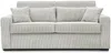 Vente-unique - MONDOVI Sofa SamtStoff Beige - B 208 cm96 cm x H 90 cm x L 194 cm Bild 4