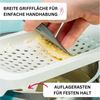 WESTMARK Spätzlereibe Set, 2tlg, 1 Spätzlereibe mit flexiblem Schaber, Spatzl + 1 Schöpflöf, ABS, PA, inkl. Schöpflöffel Bild 4