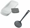 WESTMARK Spätzlereibe Set, 2tlg, 1 Spätzlereibe mit flexiblem Schaber, Spatzl + 1 Schöpflöf, ABS, PA, inkl. Schöpflöffel Bild 2