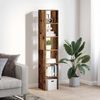vidaXL Bücherregale 2 Stk. Stapelbar Altholz-Optik 30x30x80 cm 858818 Bild 3