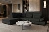 Couch Ares L Form in Stoff - Strukturstoff - schwarz - Links Bild 2