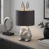 Tischleuchte, Hasen-Design, grau, H 41 cm Bild 2