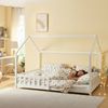 Hausbett Hesel, Kinderbett, Lattenrost und Matratze, Weiß, 140x200 cm Bild 5