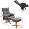 HOMCOM Massagesessel mit Fußhocker Relaxsessel Fernsehsessel TV Sessel 145°-Neigung Polyester Dunkelgrau 80 x 86 x 99 cm Bild 2