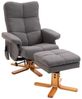 HOMCOM Massagesessel mit Fußhocker Relaxsessel Fernsehsessel TV Sessel 145°-Neigung Polyester Dunkelgrau 80 x 86 x 99 cm Bild 4