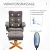 HOMCOM Massagesessel mit Fußhocker Relaxsessel Fernsehsessel TV Sessel 145°-Neigung Polyester Dunkelgrau 80 x 86 x 99 cm Bild 3