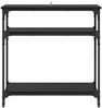 Konsolentisch, Beistelltisch, Konsole mit Regal Schwarz Eichen-Optik 75 x 29 x 75 cm Bild 5