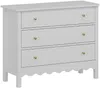 Vente-unique - ILIZANA Kommode Holz, Platte Weiß - B 40 cm x H 80 cm x L 100 cm Bild 2