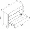 Vente-unique - ILIZANA Kommode Holz, Platte Weiß - B 40 cm x H 80 cm x L 100 cm Bild 4