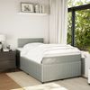 vidaXL Boxspringbett mit Matratze Hellgrau 120x200 cm Samt 3290010 Bild 5
