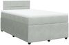 vidaXL Boxspringbett mit Matratze Hellgrau 120x200 cm Samt 3290010 Bild 3