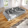 Bigsofa Geflechtstoff 310x135x86 grau MIRELLA Bild 4