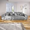 Bigsofa Geflechtstoff 310x135x86 grau MIRELLA Bild 2