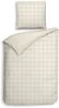Heckett & Lane Mako-Satin Bettwäsche 155x220 Diamante Off-White Wende Karo uni Bild 3