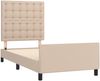vidaXL Bettgestell mit Kopfteil Cappuccino-Braun 90x190 cm Kunstleder 3125548 Bild 4