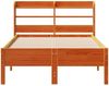 vidaXL Massivholzbett ohne Matratze Wachsbraun 100x200 Kiefernholz 3306896 Bild 4
