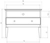 TV-Lowboard LENNES Buche massiv 87x66x45 cm Bild 3