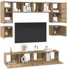 vidaXL TV-Schrankset Wandmontiert 8 pcs Artisan-Eiche Holzwerkstoff 3393335 Bild 3