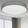 ZMH Deckenleuchte LED Deckenlampe Schlafzimmer - 38CM Rund Modern Stoff Wohnzimmerlampe Dimmbar mit Fernbedienung 38W Grau Schlafzimmerlampe mit Stoffschirm Flurlampe für Wohnzimmer Flur Bild 2